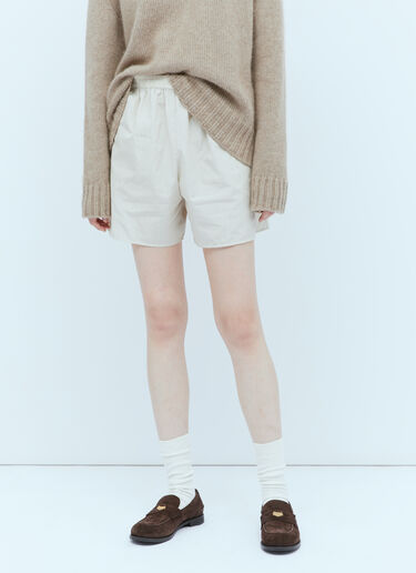 Gunther Stripe Shorts The Row Gunther Stripe Shorts Brown row0253019