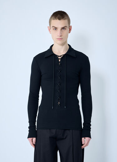 Dolce & Gabbana Jersey Polo Sweater Black dol0160001