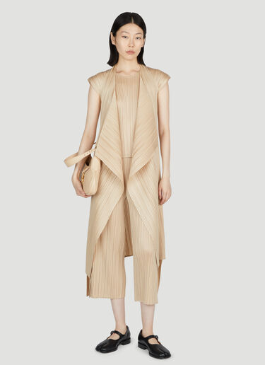 Draped Plissé Top Pleats Please Issey Miyake Draped Plissé Top Beige plp0253025