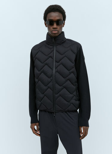 Moncler Zip-Up Down Cardigan Black mon0155036