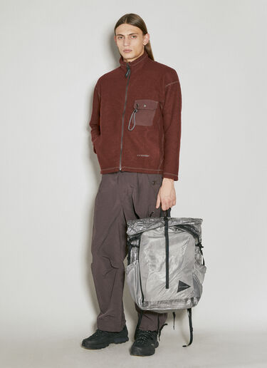 And Wander 抓绒拉链夹克 酒红色 anw0154010