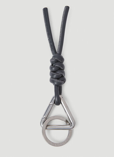 Bottega Veneta Triangle Keyring Charcoal bov0155030