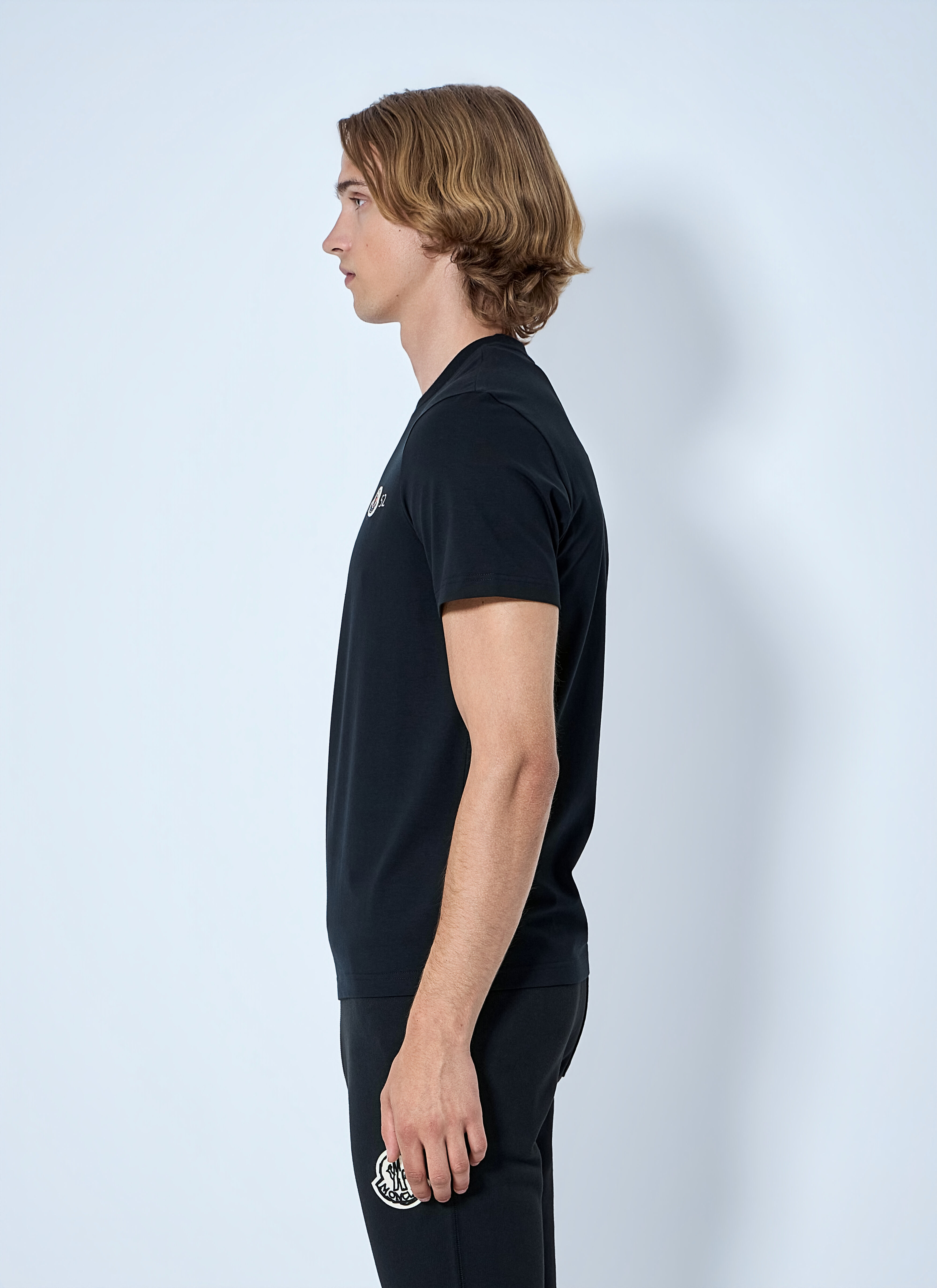 Moncler Men's' Crewneck Logo T-Shirt in Black | LN-CC®