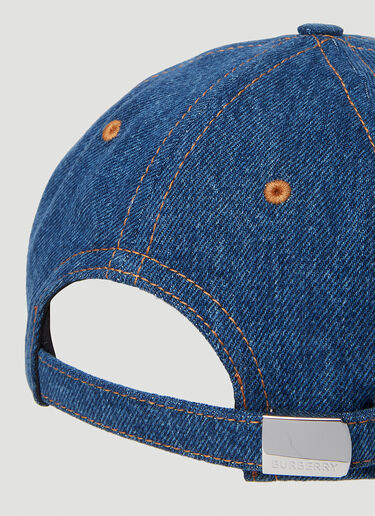 Burberry Logo Denim Baseball Cap Blue bur0253076