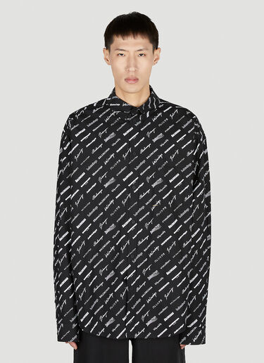 Balenciaga 徽标印花衬衫 黑色 bal0151001