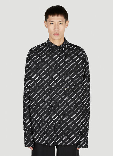Balenciaga ロゴプリントシャツ ブラック bal0151001