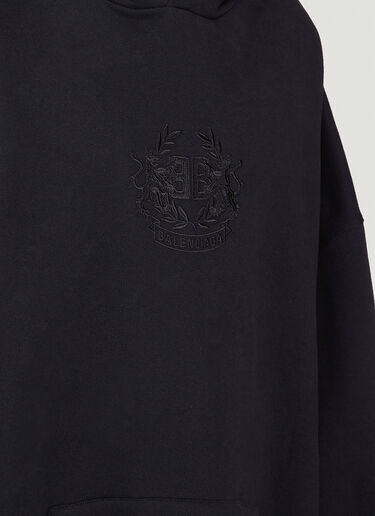 Logo Hooded Sweatshirt Balenciaga Logo Hooded Sweatshirt Black bal0144062