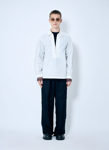 Dries Van Noten Cotton Zip-Up Shirt White dvn0160008