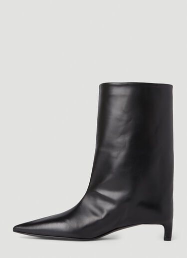 Jil Sander Half Heeled Boots Black jil0251059