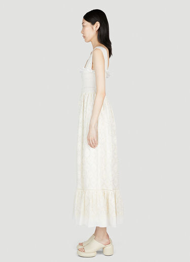Gucci 双 G 花朵英格兰刺绣连衣裙 白色 guc0253033