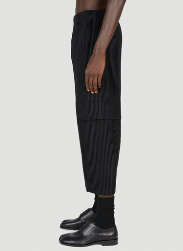 Homme Plissé Issey Miyake Pleated Cropped Pants Black hmp0153008