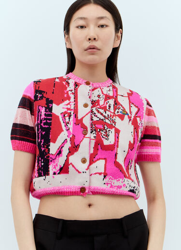 Vivienne Westwood 涂鸦短开衫 粉色 vvw0257018
