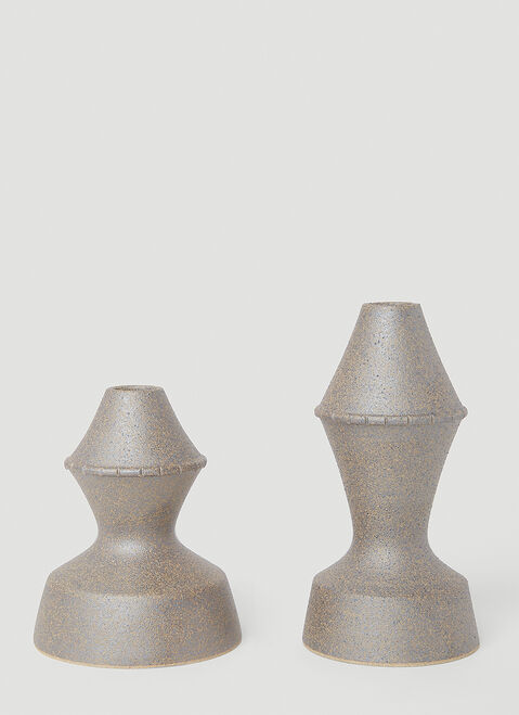 Marloe Marloe Set of Two Amal Candle Holder Brown rlo0353003