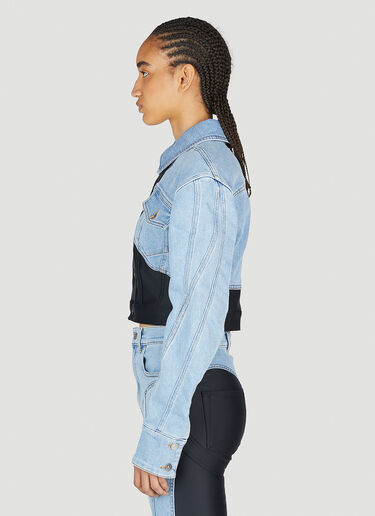 Mugler Corset Panel Denim Jacket Blue mug0252037