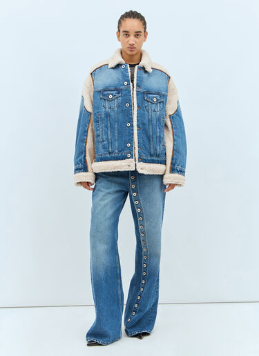 Jean Paul Gaultier 쁘띠 그랑 데님 & 시어링 재킷 블루 jpg0258011