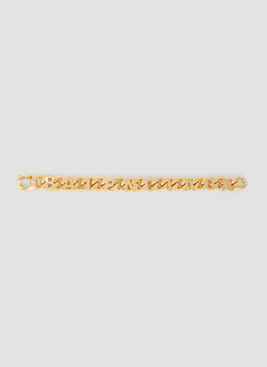 Balenciaga Chain Logo Bracelet Gold bal0153056