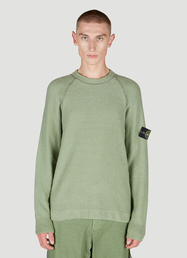 Stone Island 컴퍼스 패치 스웨터 그린 sto0152047