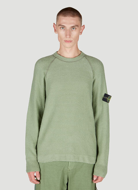 Stone Island Compass Patch Sweater Green sto0152049