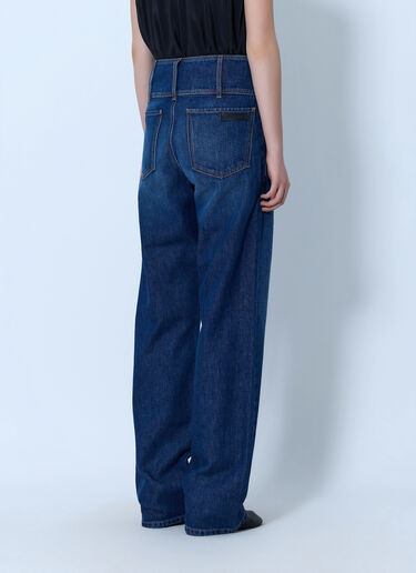 LN-CC® - Sportmax: Wide-Leg Denim Jeans - Navy Sportmax Wide-Leg Denim Jeans Navy spx0266028