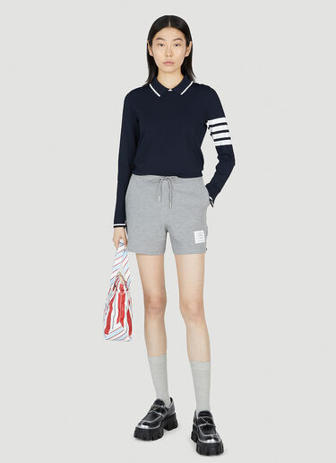 Thom Browne Logo Patch Track Shorts Grey thb0251024