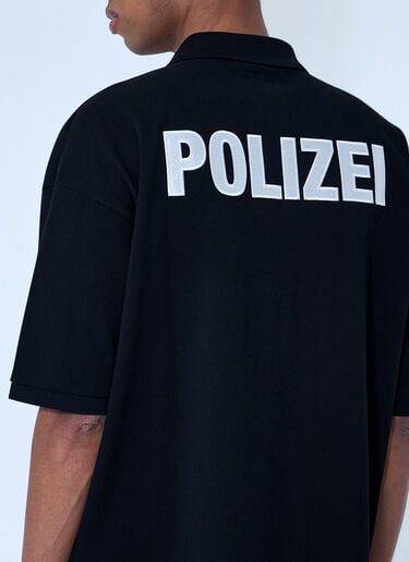 VETEMENTS Embroidered Polo Shirt Black vet0164001