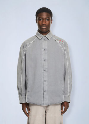 Off-White Garment-Dyed Sporty Shirt Grey ofw0164139