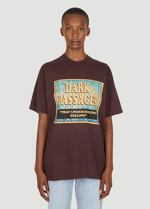 Come Tees Dark Passages Raver T-Shirt Brown com0349003