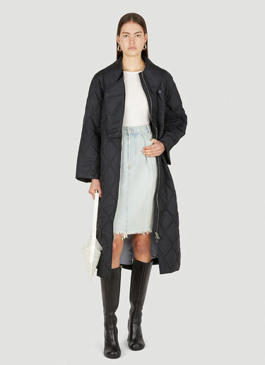 GANNI Quilted Coat Black gan0250060