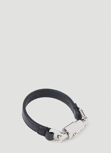 Gucci Piston Closure Leather Bracelet Black guc0154034