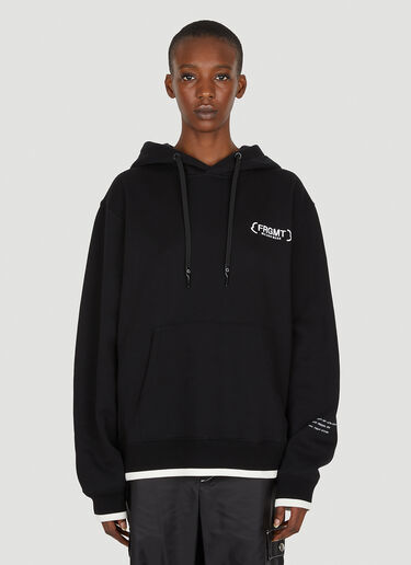 7 Moncler FRGMT Hiroshi Fujiwara Logo Embroidery Hooded Sweatshirt Black mfr0351004
