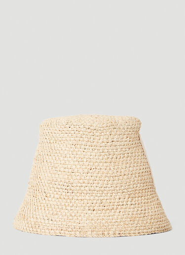 Jacquemus Le Bob Ficiu Bucket Hat Beige jac0251119