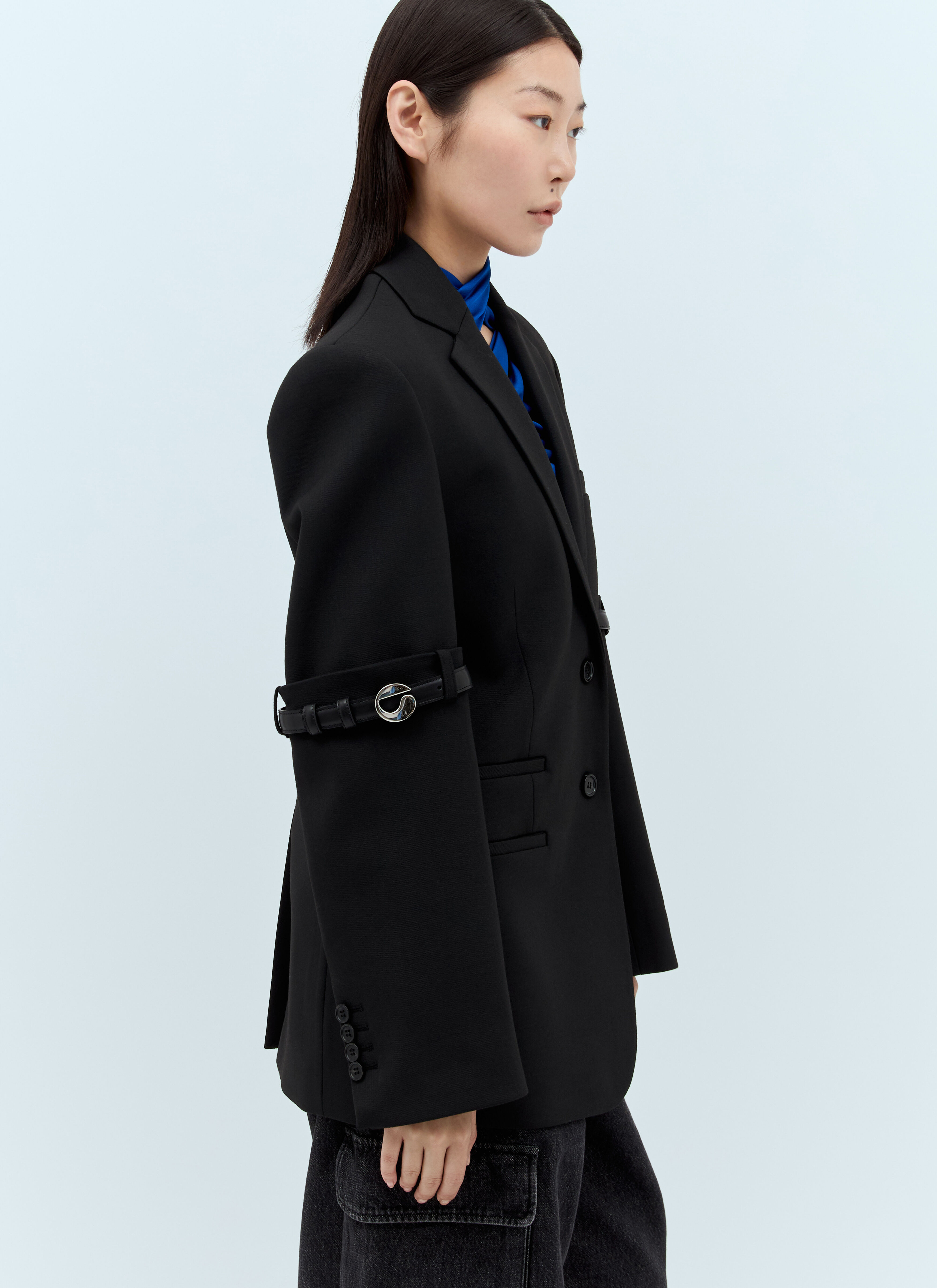 Coperni Women s Hybrid Oversized Tailored Blazer in Black LN CC
