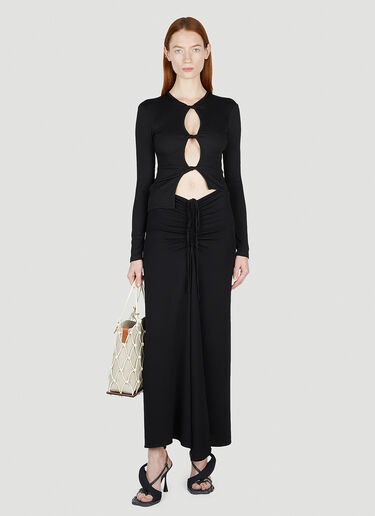 Christopher Esber Open Twist Long Sleeve Top Black chr0252001
