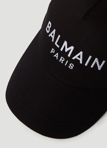 Balmain ロゴ刺繍ベースボールキャップ ブラック bln0151050