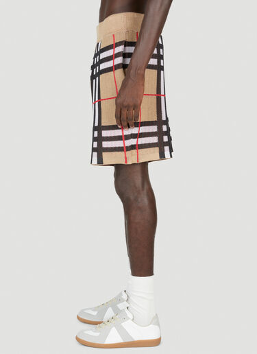 Burberry Check Piqué Shorts Beige bur0153005