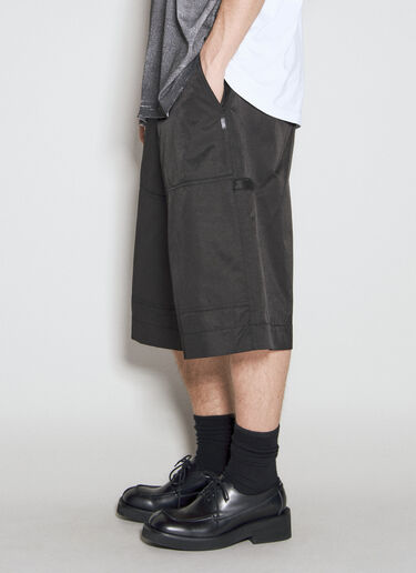 MM6 Maison Margiela 膝部拼接百慕大短裤 黑色 mmm0156005