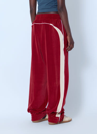 Lacoste Runway Loose Fit Velour Joggers Red lac0266016