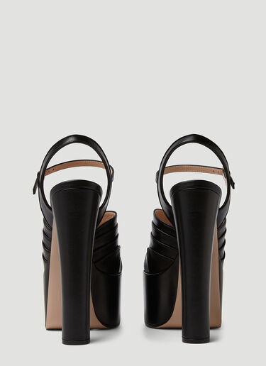 Gucci Geometric Platform Heels Black guc0250111