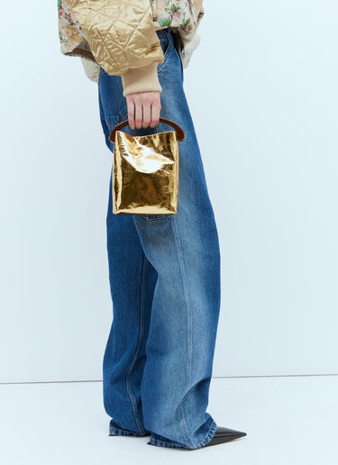Dries Van Noten 크리스프 스몰 가죽 핸드백 골드 dvn0254046