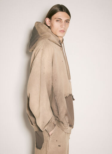 Maison Mihara Yasuhiro Sun Faded Hooded Sweatshirt Brown mmy0158010