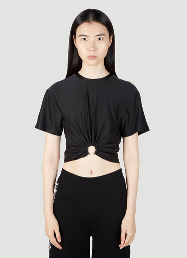 Rabanne Ring Trim Crop Top Black pac0252018