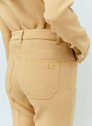 Courrèges 70's 斜纹布微喇长裤 米色 cou0255003