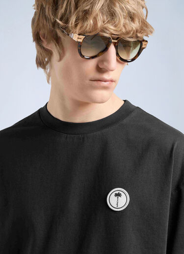 LN-CC® - Palm Angels: Palm Tree Regular Tee - Black Palm Angels Palm Tree Regular Tee Black pma0166099