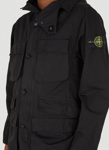 Stone Island Hooded Field Jacket Black sto0148019