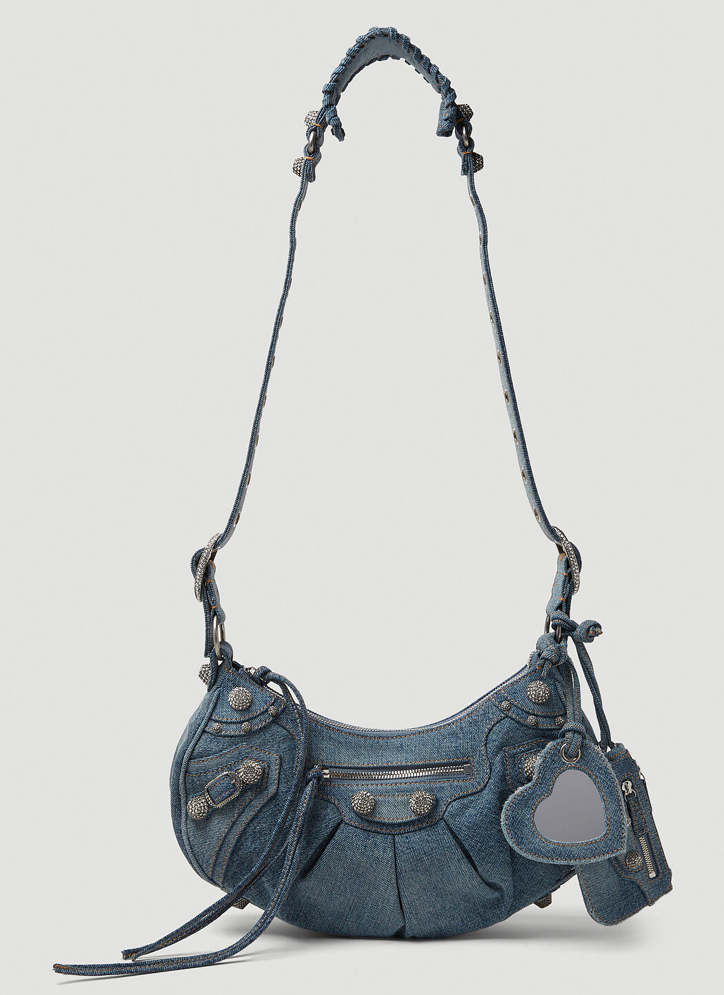 Balenciaga Le Cagole Denim Shoulder Bag in Blue LN CC