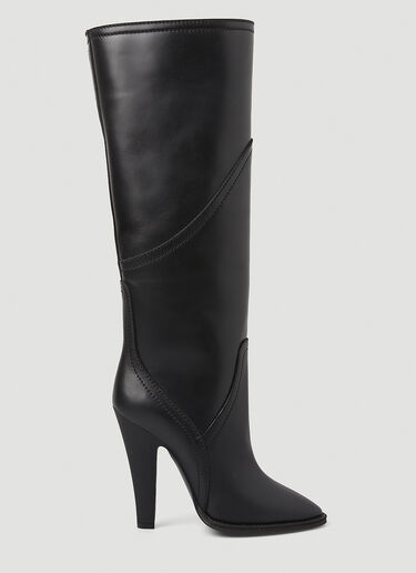 Saint Laurent Koller Knee High Boots Black sla0245139