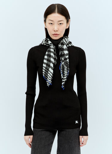 Burberry Scarf Rib Knit Sweater Black bur0255039