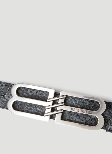 Balenciaga Logo Plaque Belt Black bal0153050