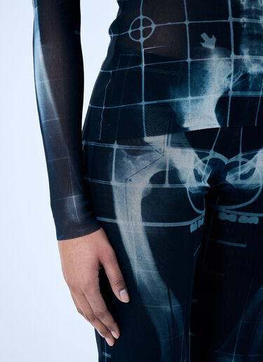 Jean Paul Gaultier Squeletor Mesh Top Blue jpg0259005