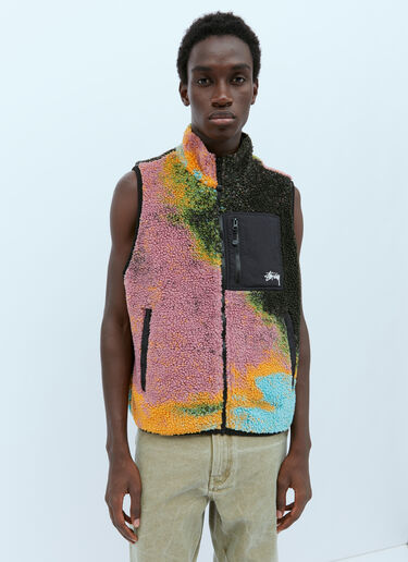 Stüssy Jacquard Dye Sherpa Vest Pink sts0151011